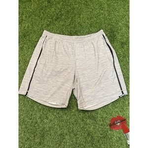 Lululemon Shorts Mens XXL Gray Lined 9" Running Drawstring Pockets Athleisure